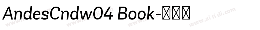 AndesCndw04 Book字体转换